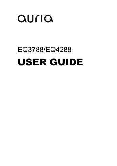 QURIQ EQ3788/EQ4288 LCD TV User Guide - cover page