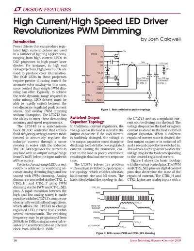 Linear Technology LT3743 Synchronous Buck DC/DC Controller Datasheet - cover page
