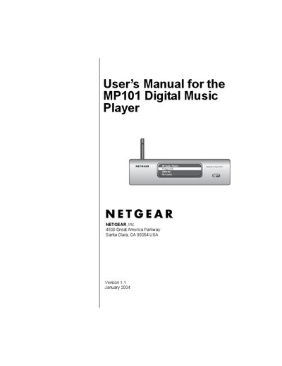 Netgear MP101 User Manual - cover page