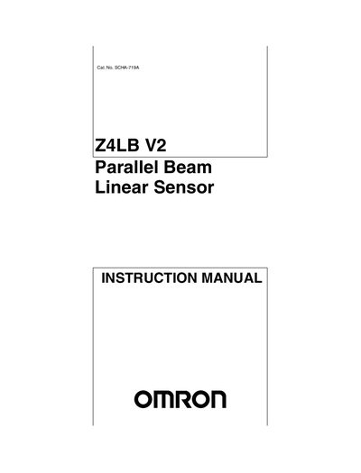 OMRON Z4LB V2 Parallel Beam Linear Sensor Installation Guide - cover page