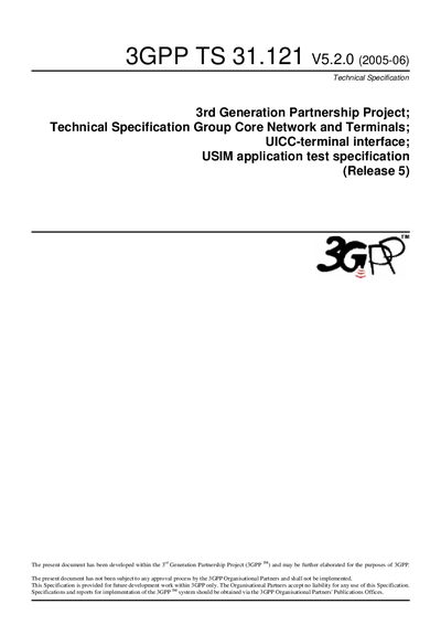 3GPP TS 31.121 V5.2.0 (2005-06)