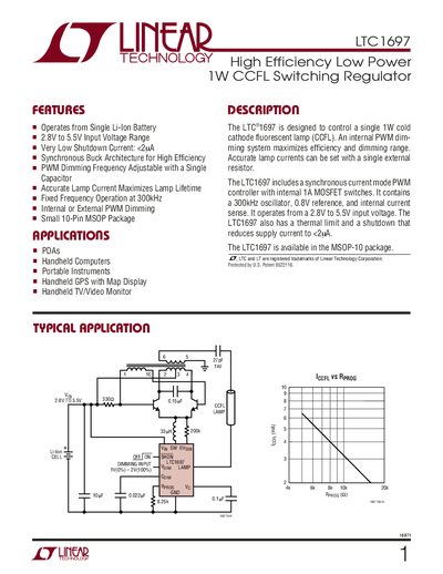Linear Technology LTC1697 Datasheet - cover page