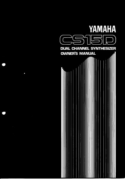 Yamaha CS15D Dual Channel Synthesizer Owner's Manual - cover page