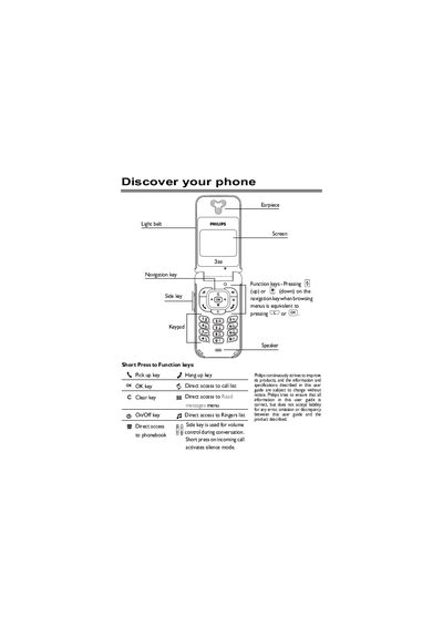 Philips Discover Phone User Guide - cover page