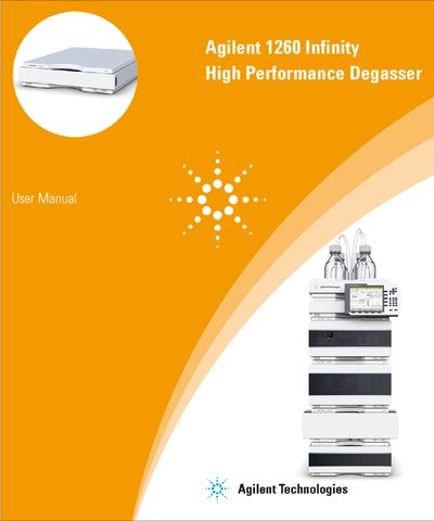 Agilent 1260 Infinity High Performance Degasser User Manual G4225A - cover page