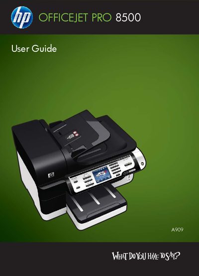 HP Officejet Pro 8500 (A909) All-inOne Series User Guide