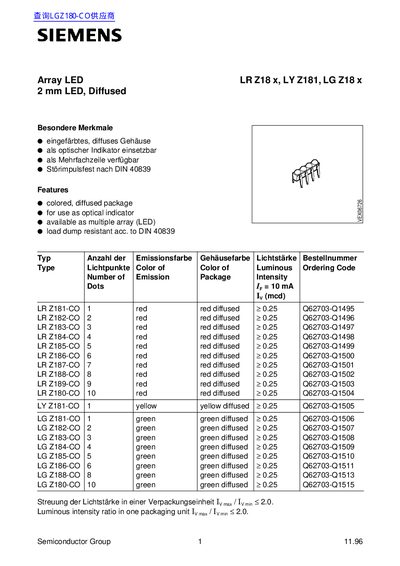 SIEMENS LR Z18 x LY Z181 LG Z18 x Manual