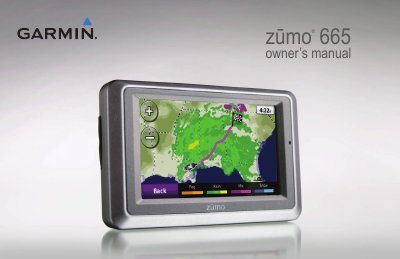 Garmin ZUMO 665 Owner's Manual - cover page