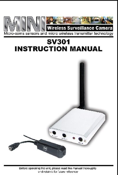 SV301 Instruction Manual - cover page