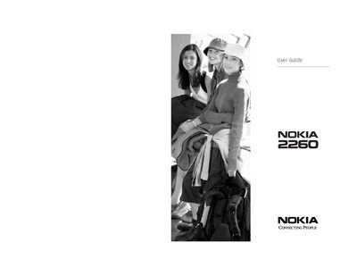 Nokia 2260 User Guide - cover page