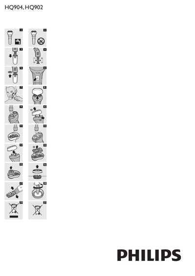 Philips HQ904/HQ902 Electric Shaver User Manual