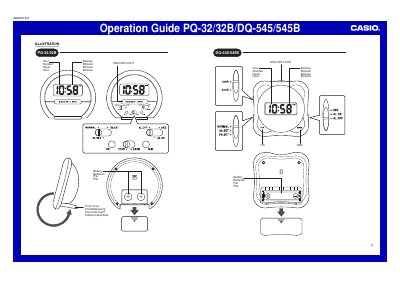 Casio PQ-32/32B/DQ-545/545B Operation Guide - cover page