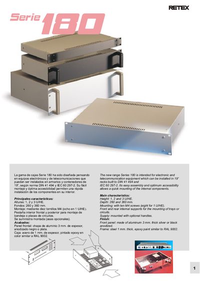 RETEX Series 180 Enclosure Product Leaflet - cover page