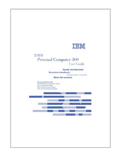 IBM 2169 personal computer 300 user guide(2) - cover page