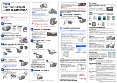 EPSON STULUS CS6400 Guide d installation - cover page