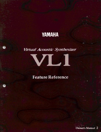 Yamaha VL1 Virtual Acoustic Synthesizer Feature Reference Owner's Manual - cover page