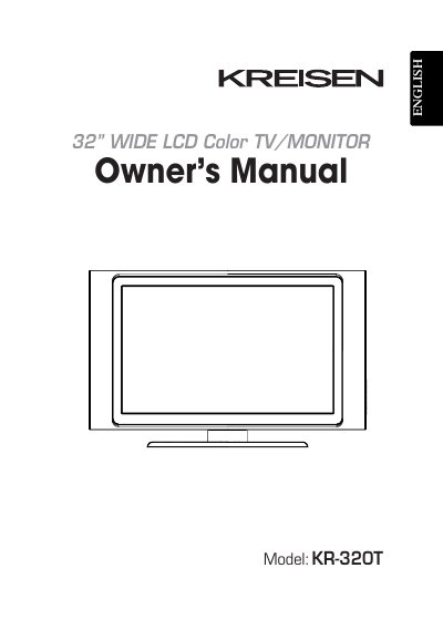Kreisen KR-320T Owner's Manual - cover page