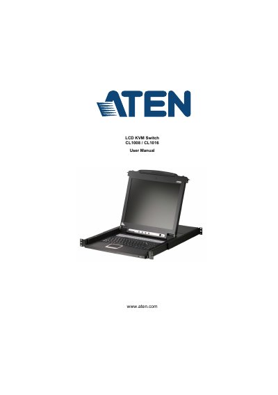 ATEN CL1008/CL1016 LCD KVM Switch User Manual