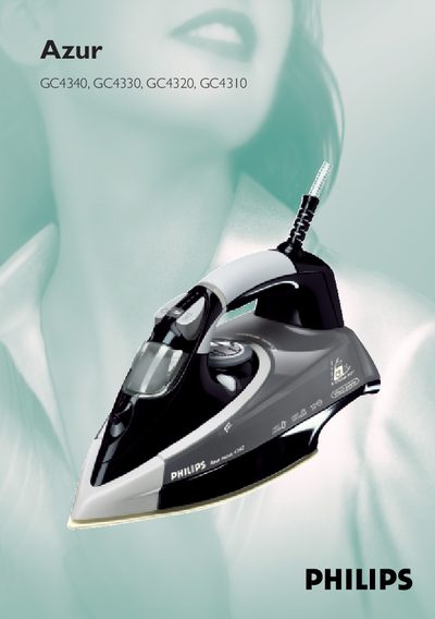 Philips GC4340/GC4330/GC4320/GC4310 Steam Iron User Manual - cover page