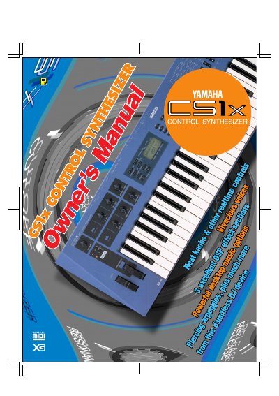 Yamaha CS1x Control Synthesizer Owner's Manual - cover page
