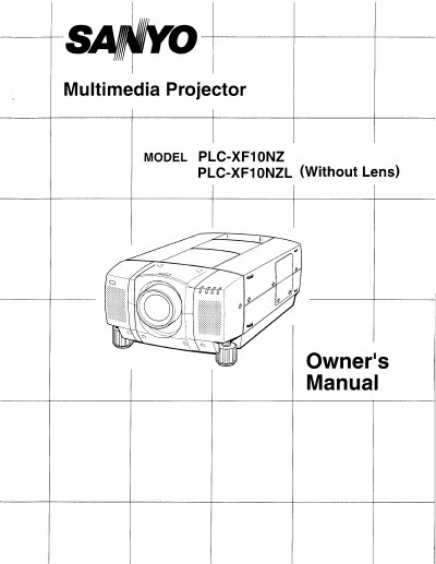 SANYO PLC-XF10NZLOf projector user manual