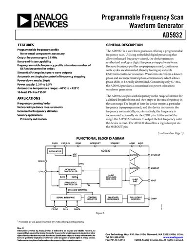 Analog Devices AD5932 Handbook