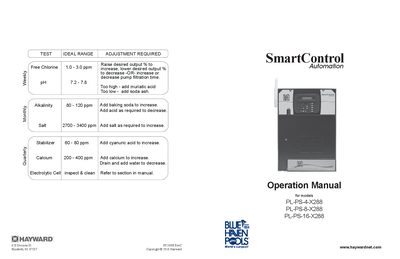 Hayward PL-PS-4/8/16-X288 SmartControl Operation Manual - cover page