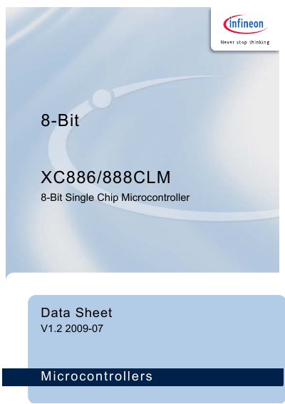 Infineon XC886/888CLM 8-Bit Single Chip Microcontroller Data Sheet