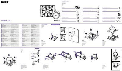 NZXT Kraken 120 Liquid Cooler Installation Guide - cover page