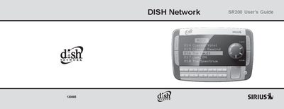 DISH Network SR200 Satellite Radio Receiver User's Guide - cover page