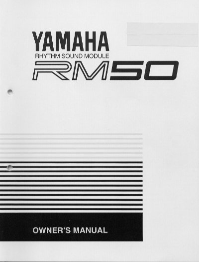 YAMAHA RM50 user manual - cover page