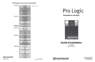 Hayward PL-P-4-CUL Pro Logic Automation and Chlorination Installation Guide - cover page