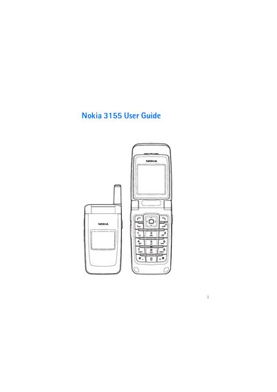Nokia 3155 User Guide - cover page