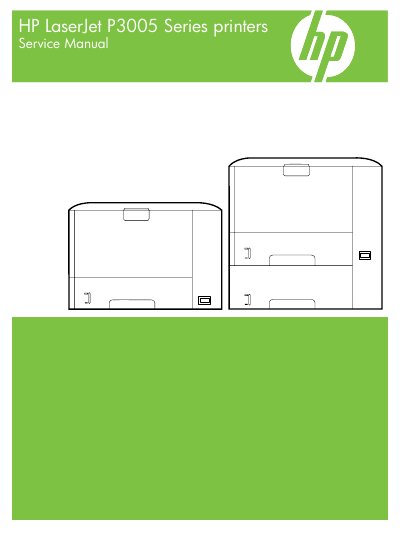 HP LaserJet P3005 Printer Service Manual - cover page