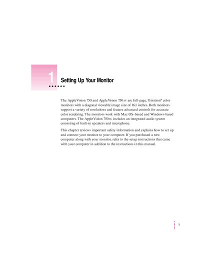 AppleVision 750 750AV user manual - cover page