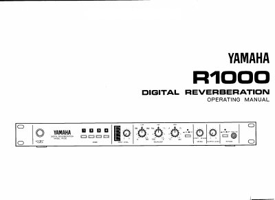 Yamaha R1000 Digital Reverberation Operating Manual - cover page