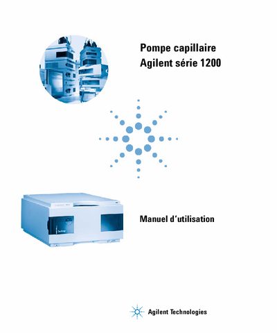 Agilent 1200 Series Capillary Pump User Manual - cover page