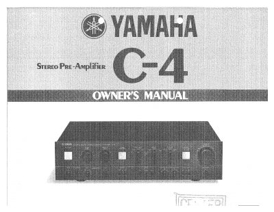 Yamaha C-4 Stereo Central Amplifier Owner's Manual - cover page