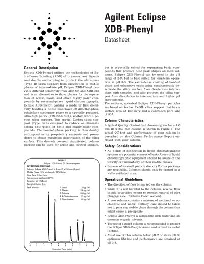 Agilent Eclipse XDB-Phenyl Datasheet - cover page