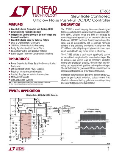 Linear Technology LT1683 Datasheet - cover page