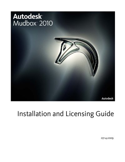 Autodesk Mudbox 2010 Installation Guide