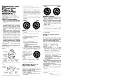 Actron CP7803 Vacuum Gauge User Manual - cover page