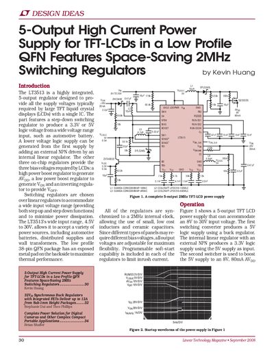 linear DESIGN FEATURES LTMag-V18N03-10-LT3513-KevinHuang service manual - cover page