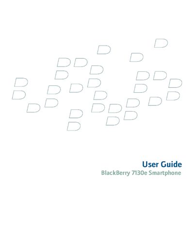 BlackBerry 7130e Smartphone User Guide