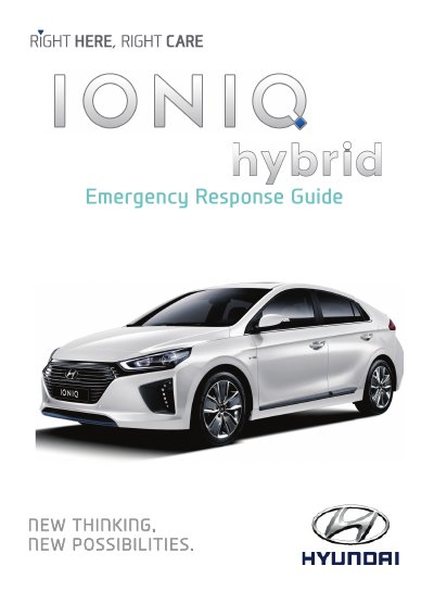 Hyundai IONIQ 4 Hybrid Emergency Response Guide - cover page