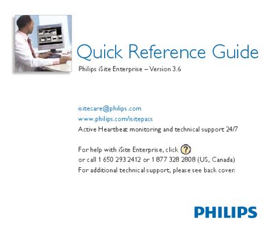 Philips iSite Enterprise 3.6 Quick Reference Guide - cover page
