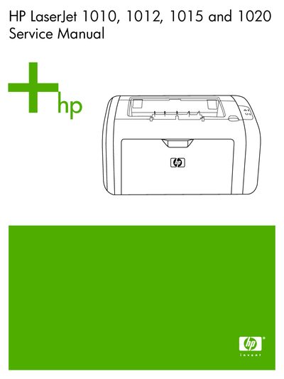 HP LaserJet 1010/1012/1015/1020 Service Manual - cover page