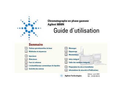 Agilent 6890N Gas Chromatograph User Guide