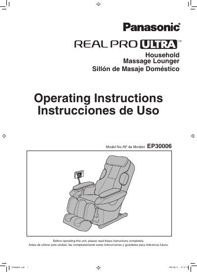 Panasonic EP30006-SP Manual