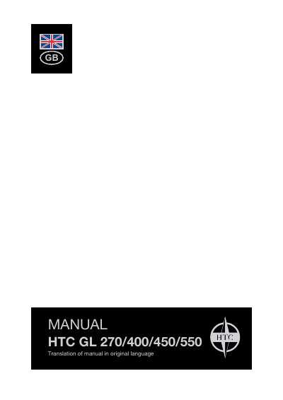 HTC GL 270/400/450/550 Grinding Machine Manual - cover page